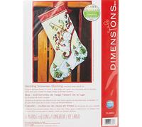 Dimensions Kit point de croix compté Bonhomme de neige traîneau