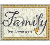 Dimensions Kit Point De Croix Compté, Famille