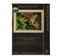 DIMENSIONS Kit Point De Croix Compté, Léopard Au Repos