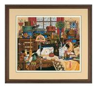 DIMENSIONS Kit Point De Croix Compté, Maggie La Faiseuse De Désordre, Blanc