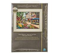 DIMENSIONS Kit Point De Croix Compté, Marché De Paris, Crème