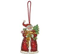 Dimensions Kit Point De Croix Compté, Ornement Pêre Noel