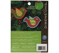 Dimensions Kit Point De Croix Compté, Ornements Oiseaux