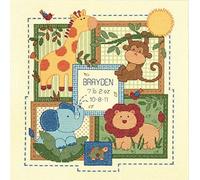 Dimensions Kit de broderie au point de croix "Savannah Geburtsurkunde", modèle à compter, 30,4x30,4cm