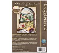 Dimensions – Kit de point de croix compté – Rêvant de la Toscane – Blanc