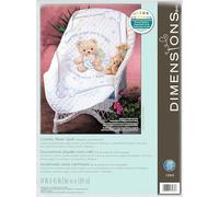 Dimensions Kit Point De Croix Imprimé, Couverture Ours en Peluche