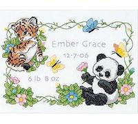 Dimensions Kit Point De Croix Imprimé, Registre De Naissance Bébés Animaux