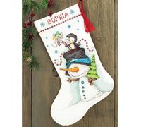Dimensions point de croix set "Weihnachtsstrumpf Jolly Trio", motif à compter, 40,6x30cm