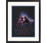 Dimensions Star Wars Kit de broderie au point de croix Motif Luke Skywalker et Dark Vador Noir 14 fils 22,9 x 30,5 cm