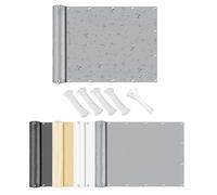 Dimensions sur Mesure Disponibles, 1.7x5.8M, Voile d'ombrage rectangulaire, Toile imperméable avec Protection UV à 95%, Brise-Vue pour Balcon ou terrasse, sans perçage, Gris Clair