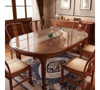 Dimensions Sur Mesure Nappe Transparente épaisse, PVC Film Protection Table | Ovale Protection Table Antitâche Pour Maison & Extérieur, Facile à Nettoyer Et Résistante Pour Cuisine, Salle à Mange