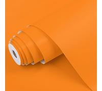 Dimex Film adhésif uni mat orange pour meubles - Film décoratif pour porte, cuisine, armoires et table - 45 cm x 1 m