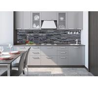 Dimex Film autocollant pour crédence de cuisine - Motif mur d'ardoise - 260 x 60 cm - Film décoratif adhésif - Protection anti-éclaboussures pour cuisine - Fabriqué en UE