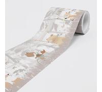 Dimex Frise Adhésive ANIMAUX DANS LA FORÊT - Frise en Papier Peint, Bordure Murale - Tatouage Mural Décoratif pour Murs, Meubles, Plafonds, Papiers Peints, Portes - sur 5 m x 0,15 m par Rouleau