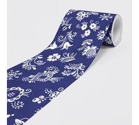 Dimex Frise adhésive ORNAMENT TRADITIONNEL BLEU-BLANC - Bordure de papier peint, frise murale - Tatouage mural décoratif pour murs, meubles, plafonds, papiers peints, portes - sur 5 m x 0,15 m par