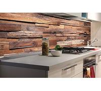 DIMEX LINE Sticker crédence - Cuisine Mur en Bois 180 x 60 cm | Mur Arrière de la Cuisine - Crédence adhésive