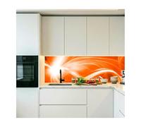 DIMEX Sticker crédence - Cuisine Orange RÉSUMÉ 180 x 60 cm | Mur Arrière de la Cuisine - Crédence adhésive