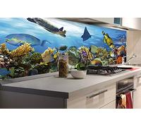 DIMEX Sticker crédence - Cuisine Poisson 180 x 60 cm | Mur Arrière de la Cuisine - Crédence adhésive