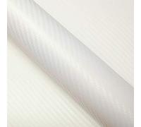 DIMEXACT - Covering Carbone Blanc nacré pour Toutes Surfaces - 152 cm x 0.5 m - en Rouleau