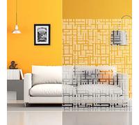 DIMEXACT - Film adhésif décoratif à Lignes croisées Blanches - 152 cm x 1 m - en Rouleau