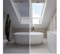 DIMEXACT - Film anti chaleur pour velux - Argent chromé - Haute durabilité - 90 cm x 2 m - En Rouleau