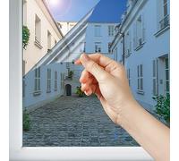 DIMEXACT - Film Miroir sans Tain repositionnable pour Grand vitrage - alu Clair - 60 cm x 2.5 m - en Rouleau