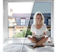 DIMEXACT - Film Solaire Anti Chaleur pour Double vitrage Meilleure Performance - Gris fumé - 75 cm x 2 m - en Rouleau