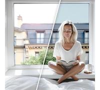 DIMEXACT - Film Solaire pour Double vitrage Bon compromis - Bleu Clair - 75 cm x 2 m - en Rouleau