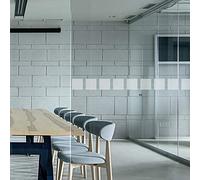 DIMEXACT Ruban adhésif de Signalisation Visuelle pour Vitrages, Dépoli, Motif à Carrés, de L : 10 m x H : 5 cm, en Rouleau