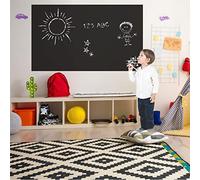 DIMEXACT - Tableau ardoise pour murs et meubles adhésif - Tableau noir à craie et feutre craie - 120 cm x 2 m - en Rouleau