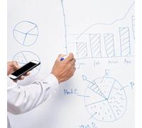 DIMEXACT - Tableau blanc adhésif pour feutres Velleda - Finition brillante - 152 cm x 1.5 m - en Rouleau