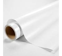 DIMEXACT - Vinyle Covering Blanc Brillant pour Surface Plane avec Colle Airflow - 122 cm x 5 m - en Rouleau