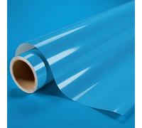 DIMEXACT - Vinyle Covering Bleu Brillant pour Surface Plane avec Colle Airflow - 122 cm x 1 m - en Rouleau