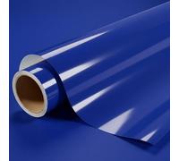 DIMEXACT - Vinyle Covering Bleu Outremer Brillant pour Surface Plane avec Colle Airflow - 122 cm x 1 m - en Rouleau