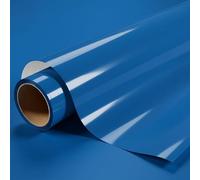 DIMEXACT - Vinyle Covering Bleu Saphir Brillant pour Surface Plane avec Colle Airflow - 122 cm x 2.5 m - en Rouleau