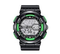 Dimfurke Bn2029-01e Montre numérique en caoutchouc pour homme avec chronomètre LCD et affichage de la date, Vert, One Size