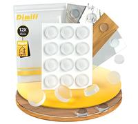 Dimiff Insonorisé Tampon Porte 12pcs, Patin Silicone, Amortisseur Porte Transparent, Patin Caoutchouc Autocollant pour Armoires, Tiroirs, Portes, Couvercles De toilettes, Tables, Chaises