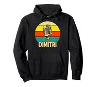 Dimitri Microphone rétro avec nom Musical Amusant des années 80 Sweat à Capuche