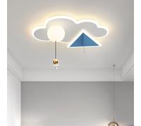 Dimmable LED Flush Monture Lumière De Plafond Avec Télécommande, Moderne Acrylique Nuage Astronaute Pendentif Lumière, Pour Bébé Chambre Enfants Chambre à Coucher Pépinière Salle à Manger Cuisine