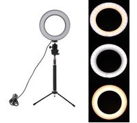 Dimmable LED Studio Photo Anneau Lumière Photo Mobile Vidéo Lumière avec Trépied Selfie Bague Anneau Remplissage Lampe pour Canon