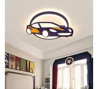 dimmable plafonnier led lampe de enfants 50cm ronde aBleu lustre avec télécommande chambre d'enfant chambre à coucher salle de séjour salle à manger bureau lumière voiture stylisme moderne éclairage