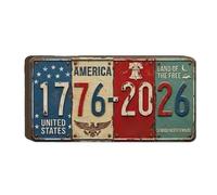 d'immatriculation américaine 4 juillet - commémorative de 250 ans - -sept cent soixante-six à deux mille vingt-six - d'immatriculation - Décoration murale pour salon, chambre à