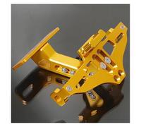 D'immatriculAtion pour MT07 2014-2023 pour FZ07 pour Tracer 700/GT 7 2024 Support Plaque D'immatriculation Arrière Kit D'élimination Garde-Boue Arrière Bien Rangé Porte Plaque numéro(Glod)