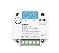 Dimmer Push DALI Master compact DA-P, alimentation bus 16 V CC 100 mA intégrée, entrée 220 V, unité de commande pour driver et ballast DALI2, contrôle avec bouton mémoire, unidirectionnel et diffusion