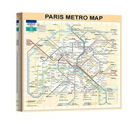 DìMò ART Impression sur Toile sur Papier Poster ou Tableau Cannon Bill Paris Metro Map - Peach