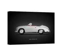 DìMò ART Tableau impression sur toile avec châssis en bois rogan, Mark Porsche 356A Speedster 1957, dimensions 40 x 30 cm