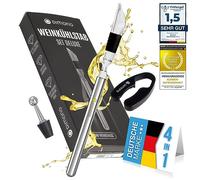 Dimono® Barre de refroidissement du vin 3 en 1 Premium Refroidisseur de bouteille, décanteur avec bec verseur, bouchon & coupe-vin ; Set cadeau de luxe refroidisseur de vin