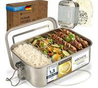 Dimono® Boite à Dejeuner Inox 2400 ml - Bento Box Étanche