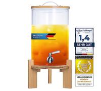 DIMONO® Distributeur de Boissons en Verre 8L avec Robinet Inox