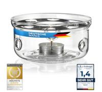 Dimono Petit réchaud chauffe-thé en verre borosilicate Convient à presque toutes les théières